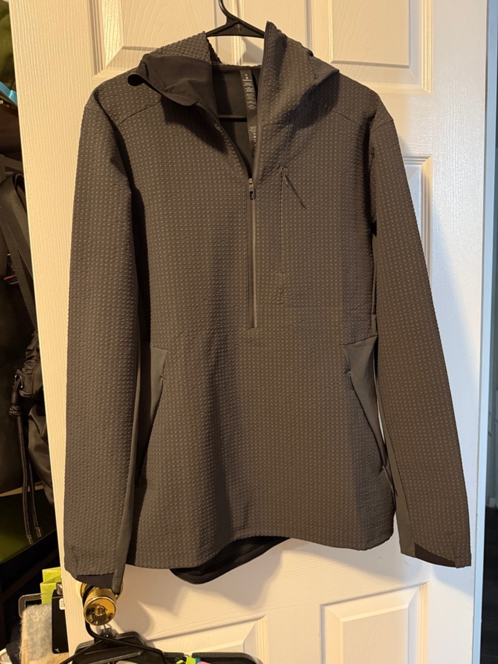 lululemon athletica Women's Black Hooded Half-Zip Jacket